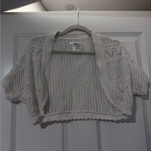 Kids White Knit Sweater